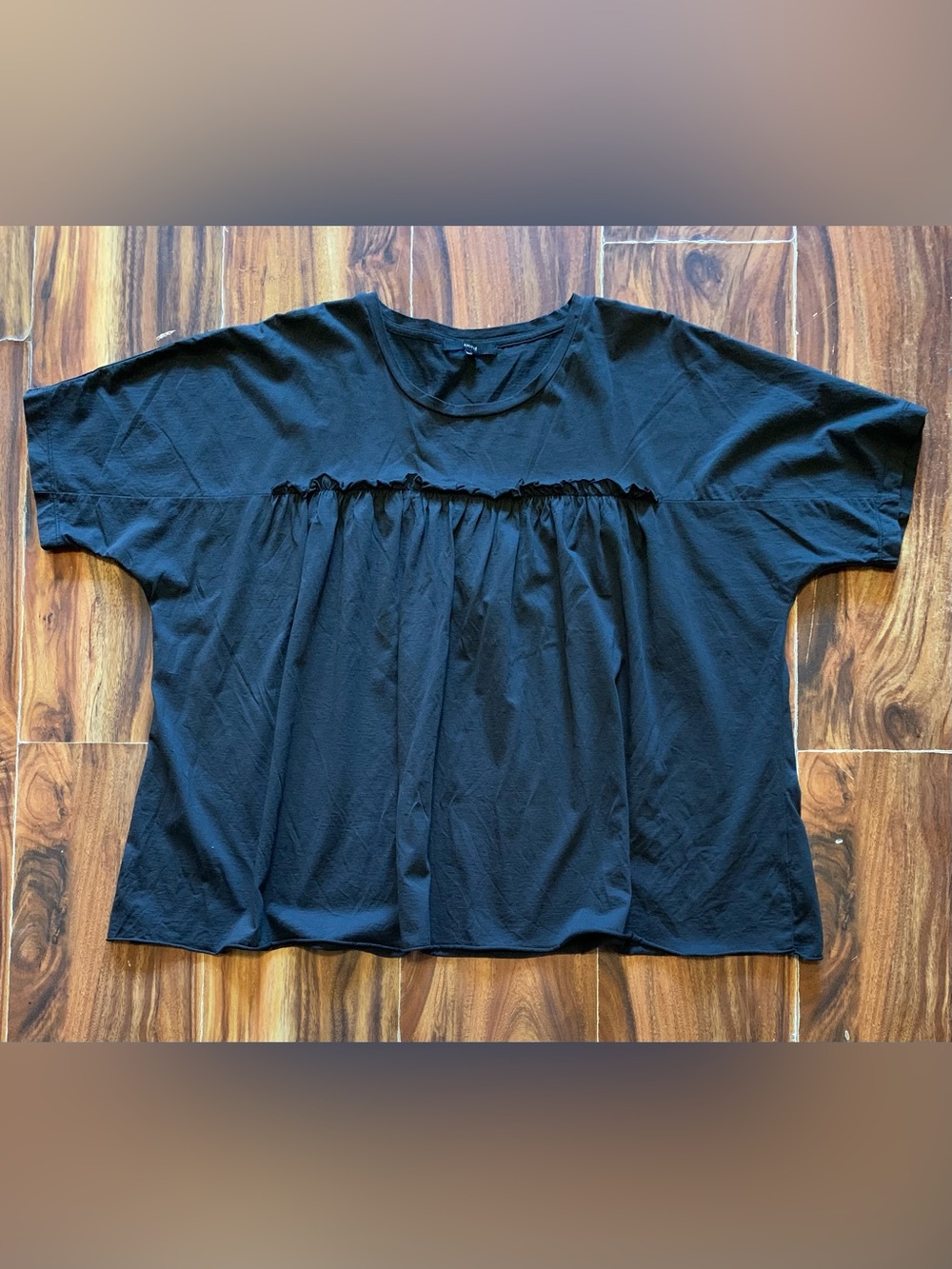 Amitie Oversized Black Contemporary Medium Blouse.            3471